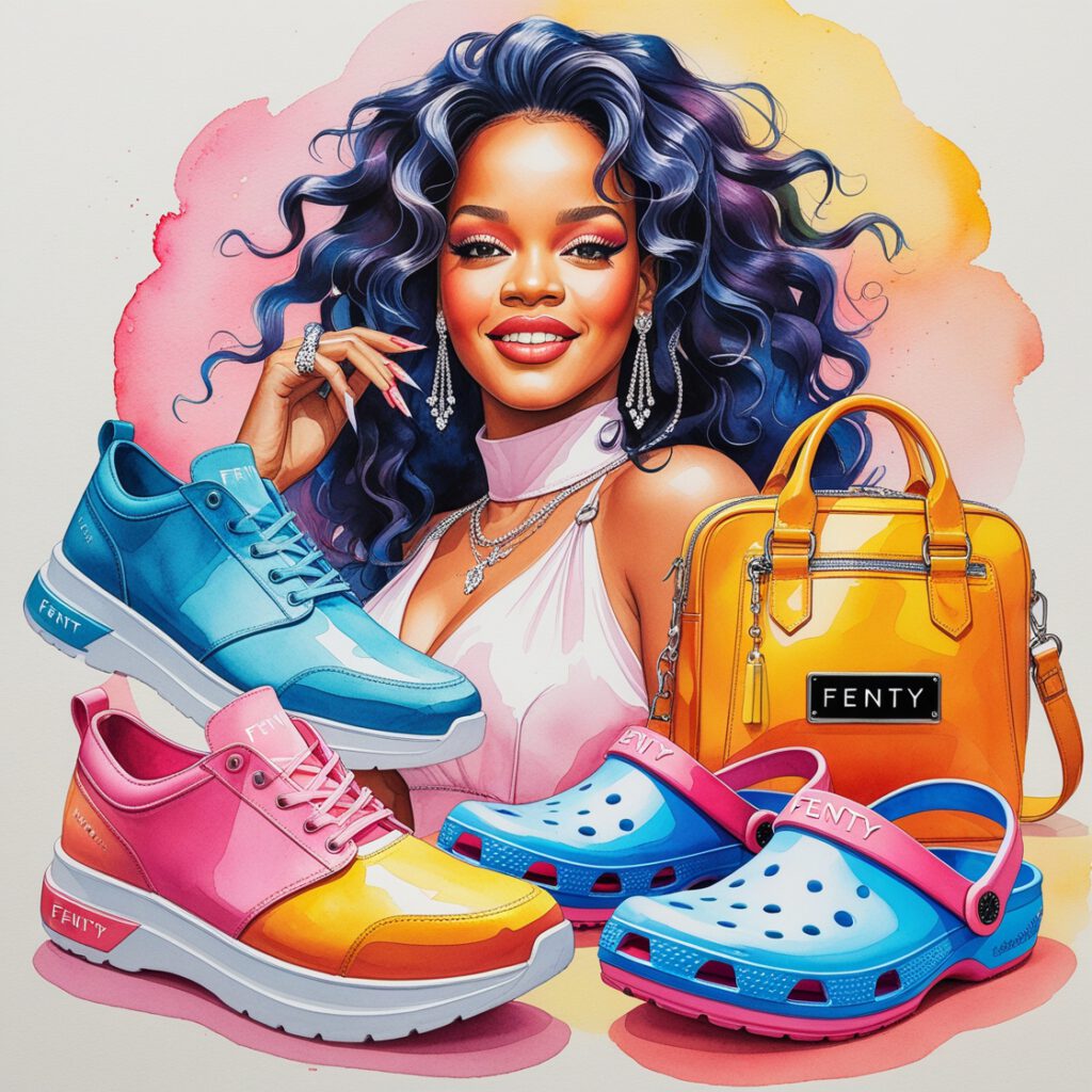 Rihanna wearing FENTY x PUMA Avanti LS sneakers