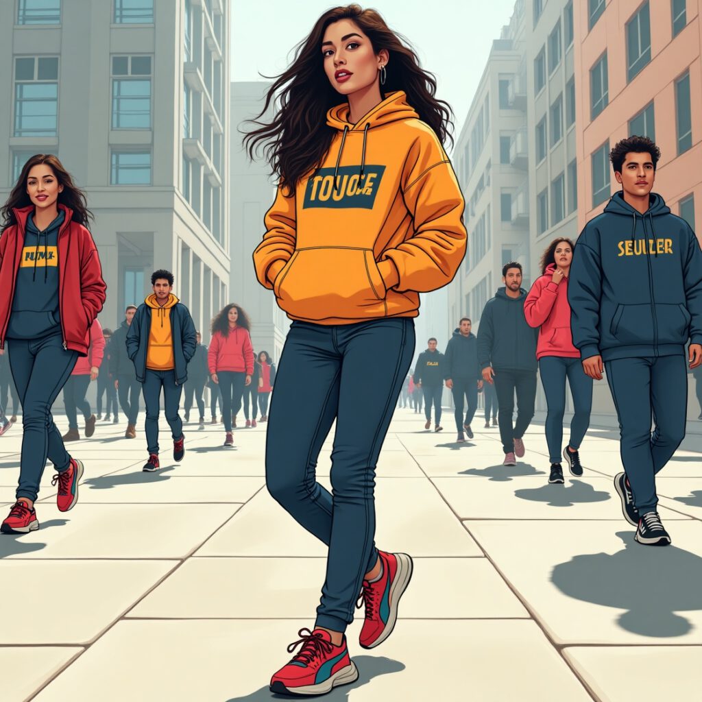 Selena Gomez wearing PUMA sneakers from her exclusive collab