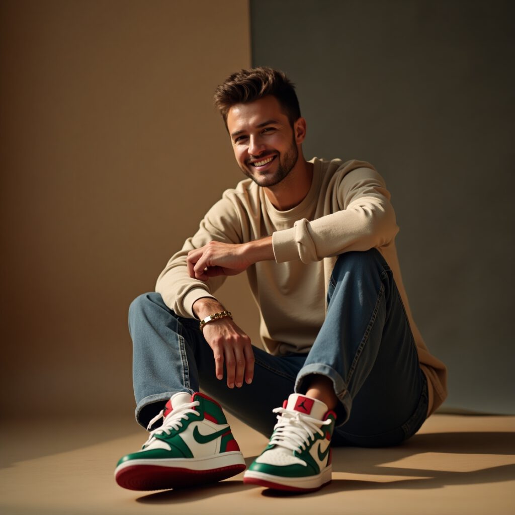 Justin Timberlake wearing sneakers