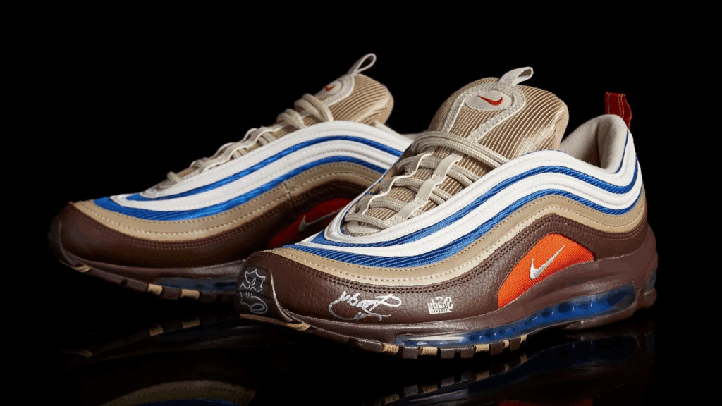 Eminem Air Max 97 sneakers on display for collectors