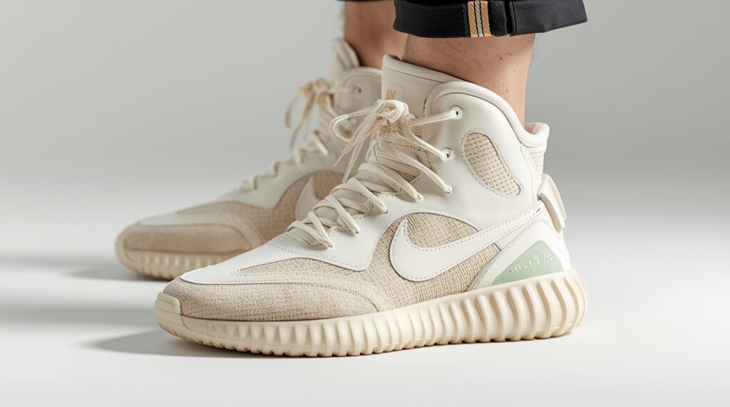 Nike Air Yeezy sneaker on display