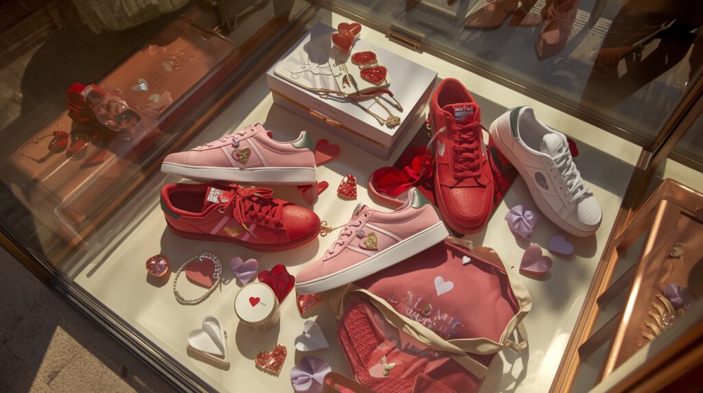 Luxury Valentine sneakers crush with romantic designer details