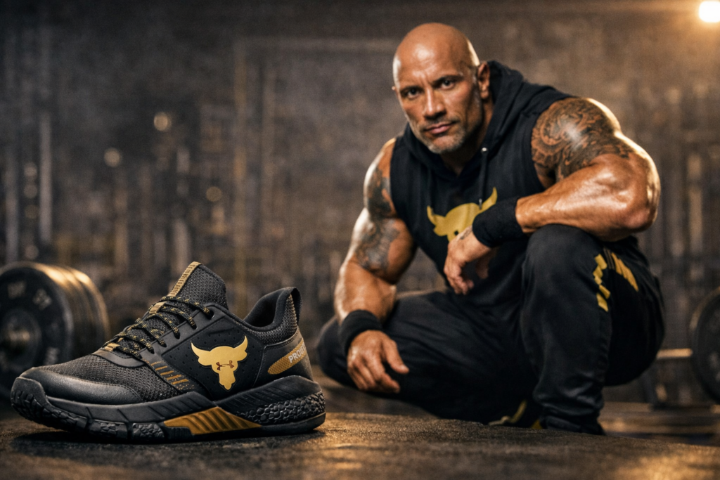 Under Armour Project Rock training sneakers designed with Dwayne Johnson