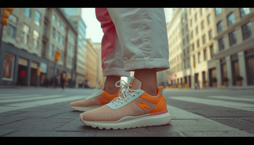 Minimal On sneakers styled with quiet luxury streetwear outfit in urban setting